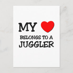 Mein Herz gehört einem JUGGLER Postkarte
