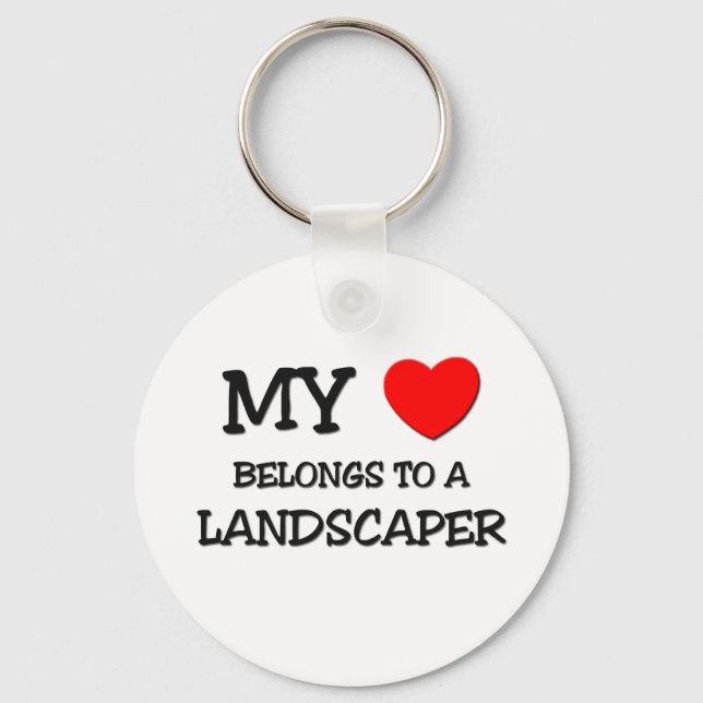 Mein Herz gehört einem LANDSCAPER Schlüsselanhänger (Vorderseite)
