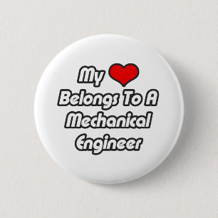 Mein Herz gehört einem Maschinenbauingenieur Button