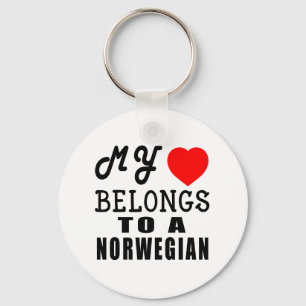 Mein Herz gehört einem Norweger Schlüsselanhänger