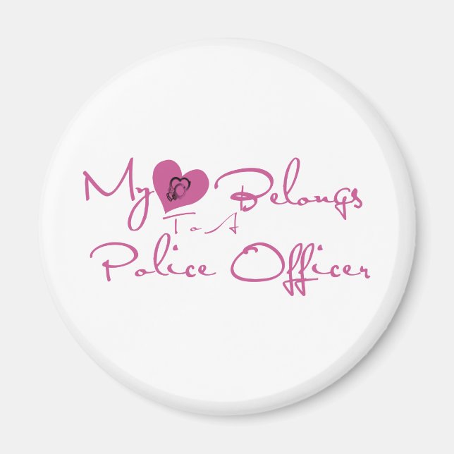 Mein Herz gehört einem Polizeibeamten an Magnet (Vorne)