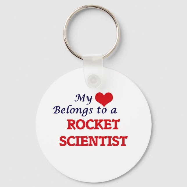 Mein Herz gehört einem Rocket Scientist Schlüsselanhänger (Vorderseite)