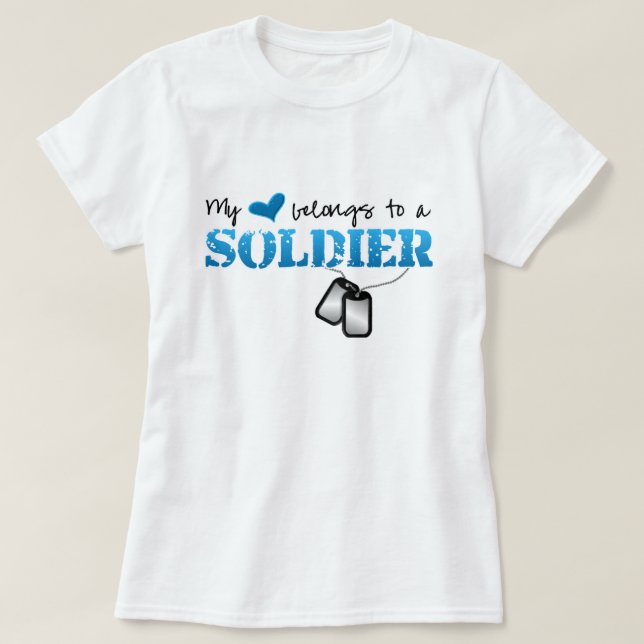 Mein Herz gehört einem Soldaten T-Shirt (Design vorne)