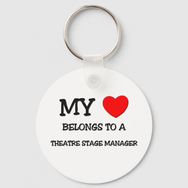 Mein Herz gehört einem THEATER BÜHNE MANAGER Schlüsselanhänger (Vorderseite)