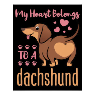 Mein Herz gehört einer Dackel Dackel Mama Vater Poster