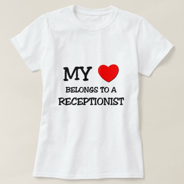 Mein Herz gehört einer EMPFANGSDAME T-Shirt (Design vorne)