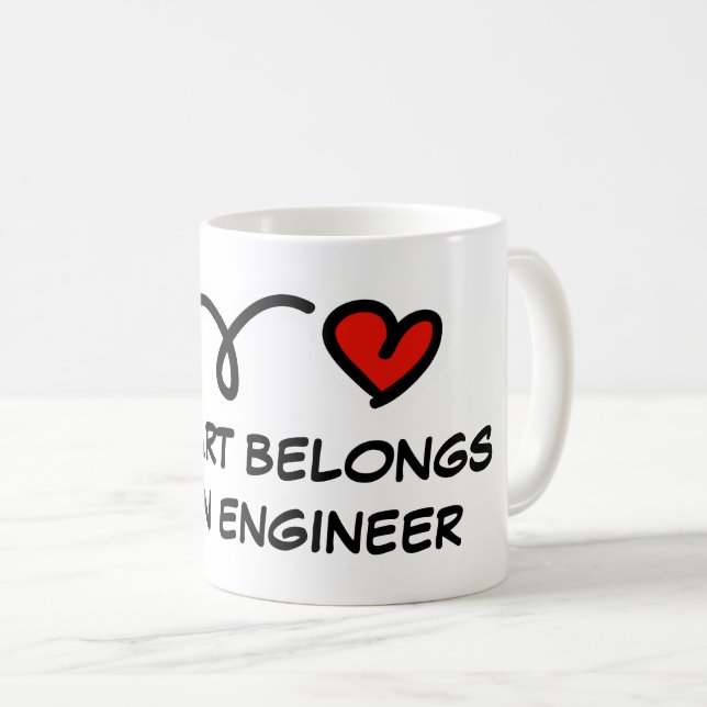 Mein Herz gehört einer ingenieurwissenschaftlichen Kaffeetasse (VorderseiteRechts)
