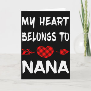 Mein Herz gehört einer Nana Awesome Nana Valentins Karte