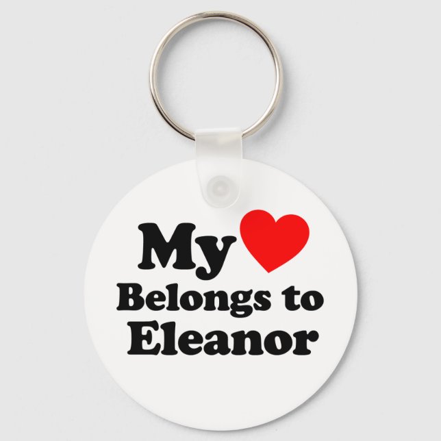 Mein Herz gehört Eleanor Schlüsselanhänger (Vorderseite)