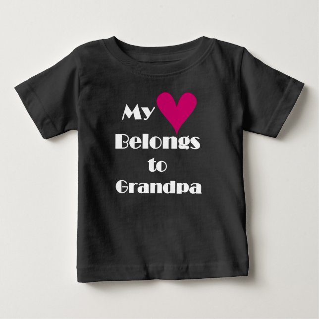 Mein Herz gehört Großvater Baby T-shirt (Vorderseite)