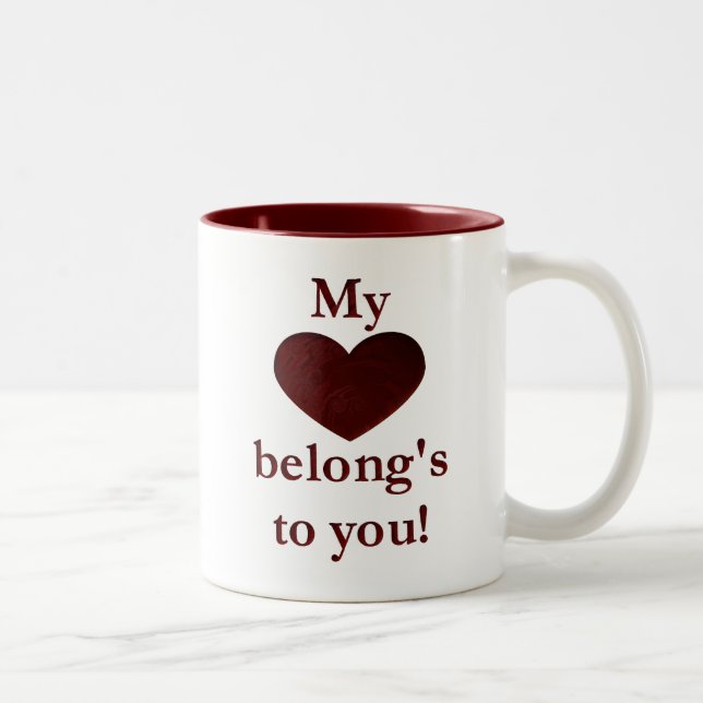 Mein Herz gehört Ihnen Zweifarbige Tasse (Rechts)