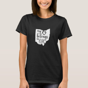 Mein Herz gehört in Oh Ohio US American Staat Prid T-Shirt