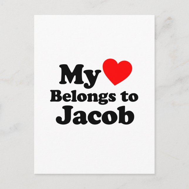 Mein Herz gehört Jacob Postkarte (Vorderseite)