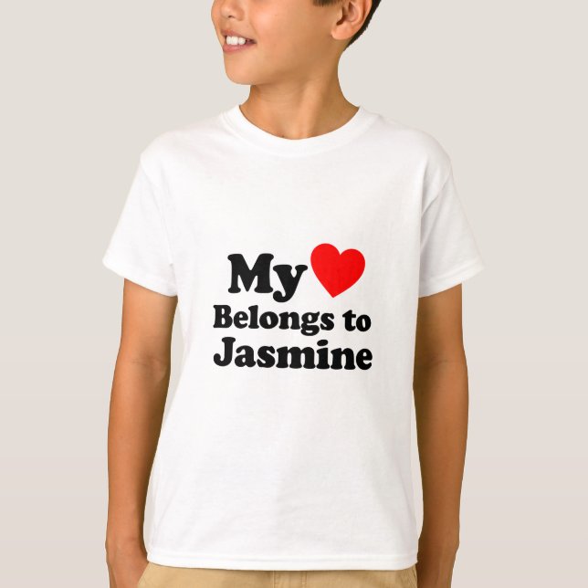 Mein Herz gehört Jasmin T-Shirt (Vorderseite)