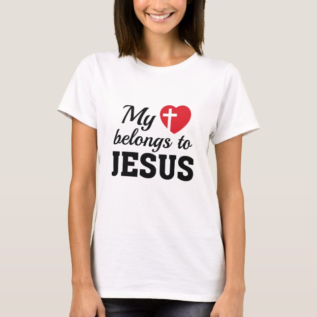 Mein Herz gehört Jesus T-Shirt (Vorderseite)