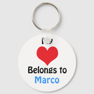 Mein Herz gehört Marco Schlüsselanhänger