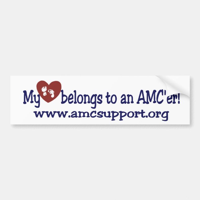 Mein Herz gehört meinem AMC'er Autoaufkleber (Vorne)