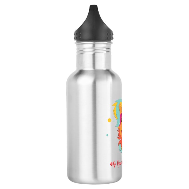 Mein Herz gehört meinem Haustier Edelstahlflasche (Links)