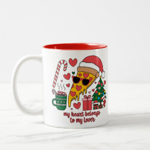 Mein Herz gehört meinem liebsten niedlichen Design Zweifarbige Tasse