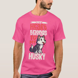 Mein Herz gehört meinem sibirischen Husky T-Shirt