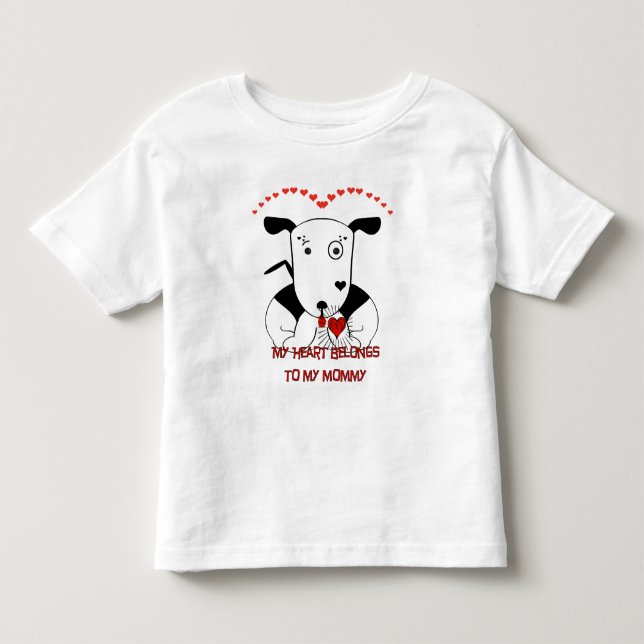 Mein Herz gehört meiner Mama Kleinkind T-shirt (Vorderseite)