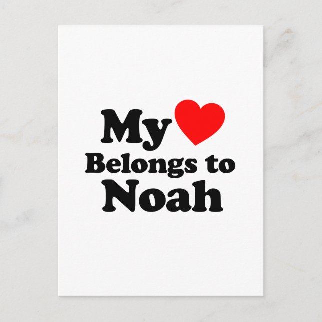 Mein Herz gehört Noah Postkarte (Vorderseite)