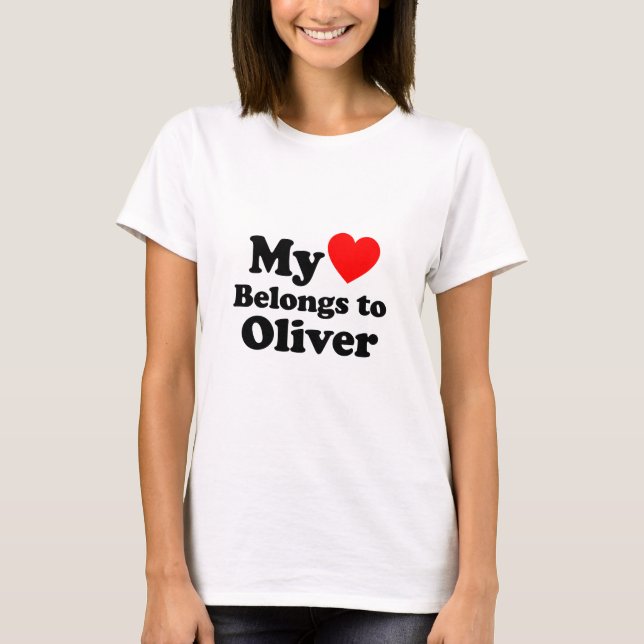 Mein Herz gehört Oliver T-Shirt (Vorderseite)