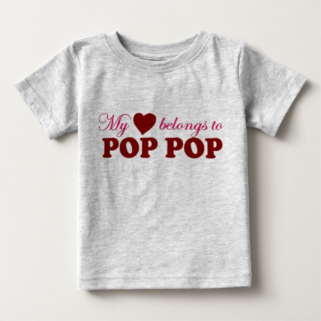 Mein Herz gehört Pop-Pop Baby T-shirt (Vorderseite)