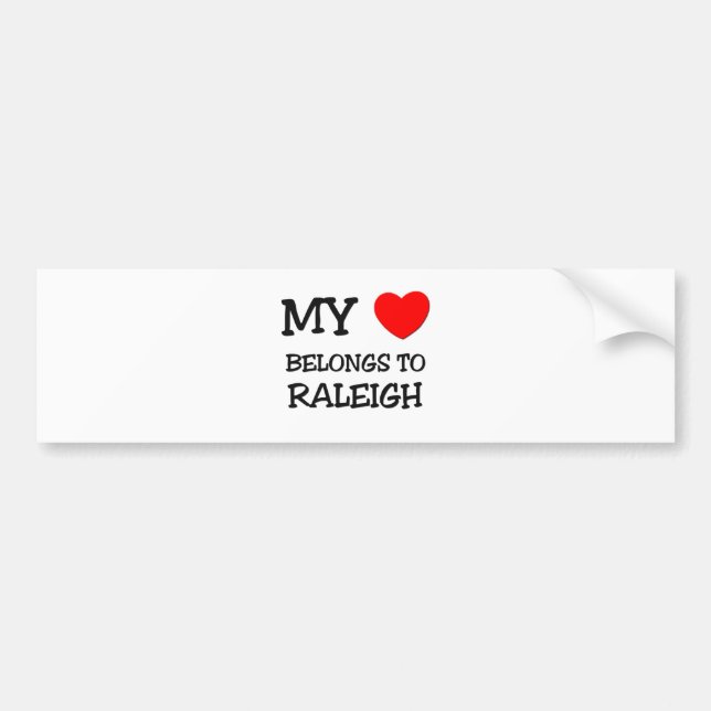 Mein Herz gehört RALEIGH Autoaufkleber (Vorne)
