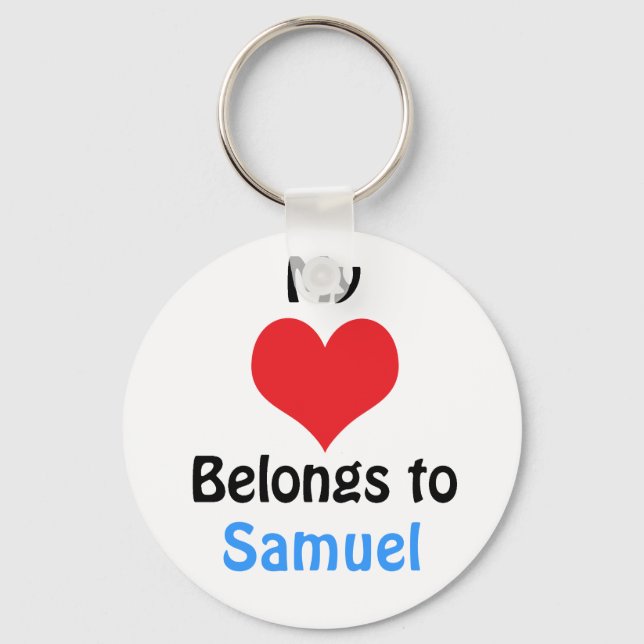 Mein Herz gehört Samuel Schlüsselanhänger (Vorderseite)