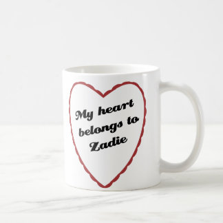 Mein Herz gehört Zadie Kaffeetasse