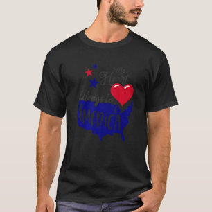 Mein Herz gehört zu Amerika 4. Juli Unabhängigkeit T-Shirt