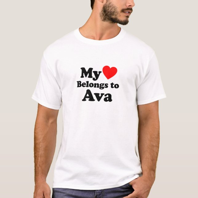 Mein Herz gehört zu Ava T-Shirt (Vorderseite)