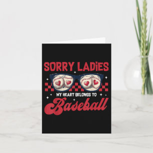 Mein Herz gehört zu Baseball Liebhaber Valentinsta Karte