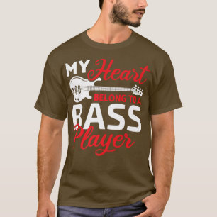 Mein Herz gehört zu Bass Guitar Player Bassist Wom T-Shirt