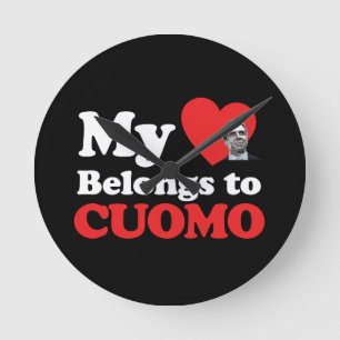 Mein Herz gehört zu Cuomo Runde Wanduhr