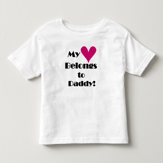 Mein Herz gehört zu Daddy Kleinkind T-shirt (Vorderseite)