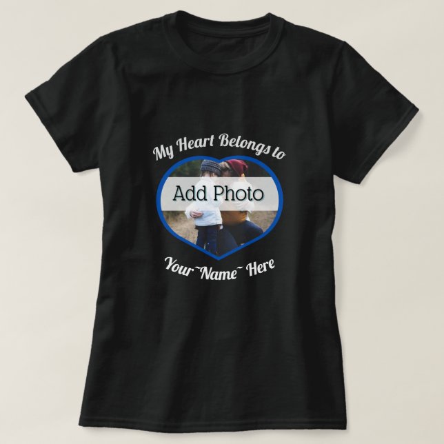 Mein Herz gehört zu dem T - Shirt des White Heart  (Design vorne)