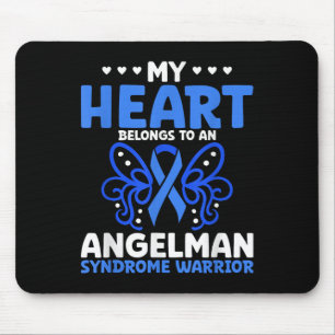Mein Herz gehört zu einem Angelman-Syndrom Krieger Mousepad