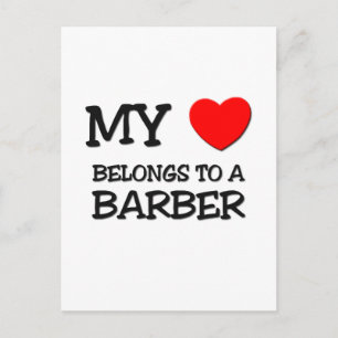Mein Herz gehört zu einem BARBER Postkarte