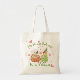 Mein Herz gehört zu einem Veganen Tragetasche
