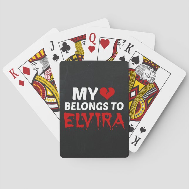 Mein Herz gehört zu Elvira Spielkarten (Rückseite)
