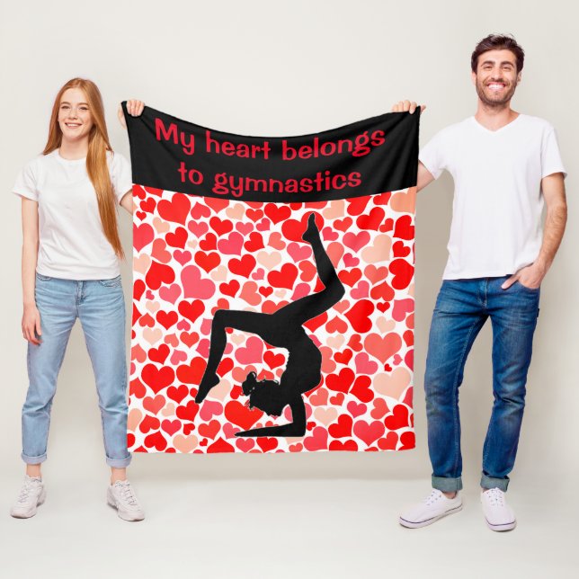 Mein Herz gehört zu Gymnastik Fleece Blanket (Beispiel)