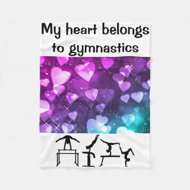 Mein Herz gehört zu Gymnastik Fleece Blanket (Vorderseite)