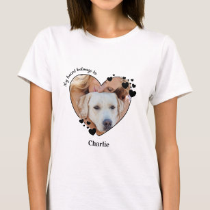 Mein Herz gehört zu Hund Lover Pet Foto T - Shirt