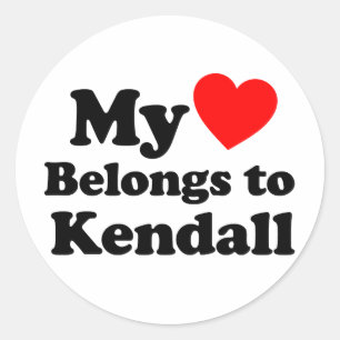 Mein Herz gehört zu Kendall Runder Aufkleber