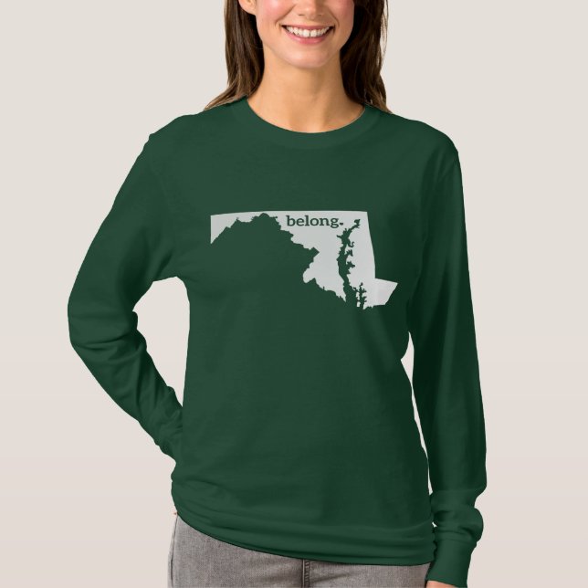 Mein Herz gehört zu Maryland T-Shirt (Vorderseite)