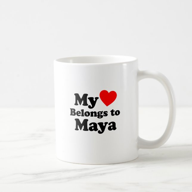 Mein Herz gehört zu Maya Kaffeetasse (Rechts)