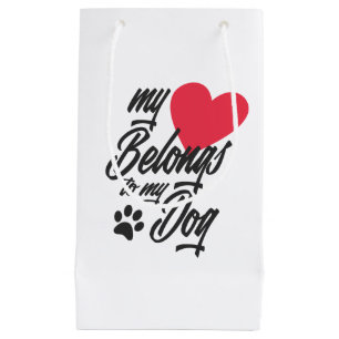 Mein Herz gehört zu meinem Hund Valentine Geschen Kleine Geschenktüte