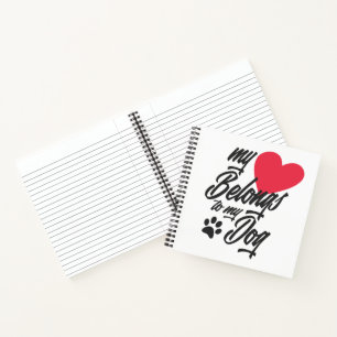 Mein Herz gehört zu meinem Hund Valentine   Notizb Notizbuch